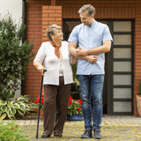 Anika black folding walking stick adjustable 85 to 95cm