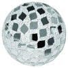 Febland Mirror Tile Mosaic Decorative Ball 10.5cm, Silver, Small