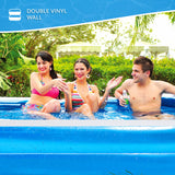Benross blue 3m inflatable rectangular family pool