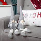 2 pack 45cm grey hanging leg Christmas gonks