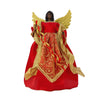 The Christmas Workshop Red & Gold 82090 Angel Tree Topper | 12” Tall Coloured | Indoor Christmas Decoration