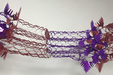 Red and purple foil Christmas garland ceiling decoration 9ft