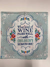 Cook Shop 207030019 "What Kind of Wine Tea Towels, Polyester, Pistachio Green