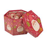 Gift-boxed set of 14 red Santa Christmas baubles, 7.5cm