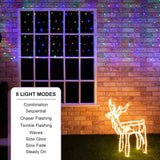 Battery operated 100 LED multi-colour net lights indoor outdoor