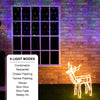 The Christmas Workshop 77820 180 LED Multi-Coloured Christmas Net Lights / Curtain Style Window Lights / 8 Different Modes / Mains Powered / Indoor and Outdoor / 1.8 x 1.2m