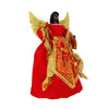 The Christmas Workshop Red & Gold 82090 Angel Tree Topper | 12” Tall Coloured | Indoor Christmas Decoration