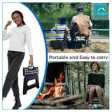 Knight black heavy duty folding step stool