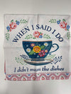 Cook Shop 207030022 "When I Said I do Tea Towels, Polyester, Pale Pink Pastel