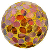 Febland Brown Flower Tile Mosaic Decorative Ball 10.5cm, Small