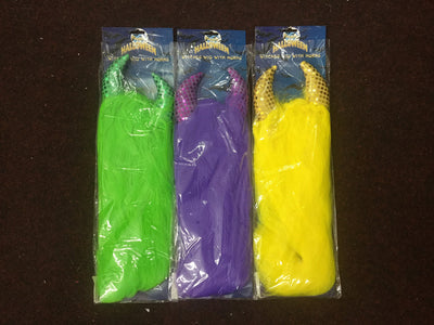 NEON Witches wig with horns - Halloween/fancy dress