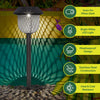 GardenKraft 14439 Solar Powered Garden Path Lights/Pack of 6 / Stainless Steel/Diamond Patterned Mesh Lampshade/Auto-On / 36CM Tall