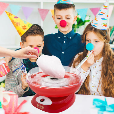 Global Gizmos 51560 Premium Candy Floss Maker / 500W / Retro Carnival Style Machine/Spinning Tool Included/Non-Slip Base / 30cm x 32cm