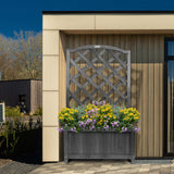 My Garden 100cm wooden lattice planter with trellis