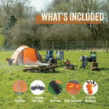 Milestone two-person pop-up dome tent with porch