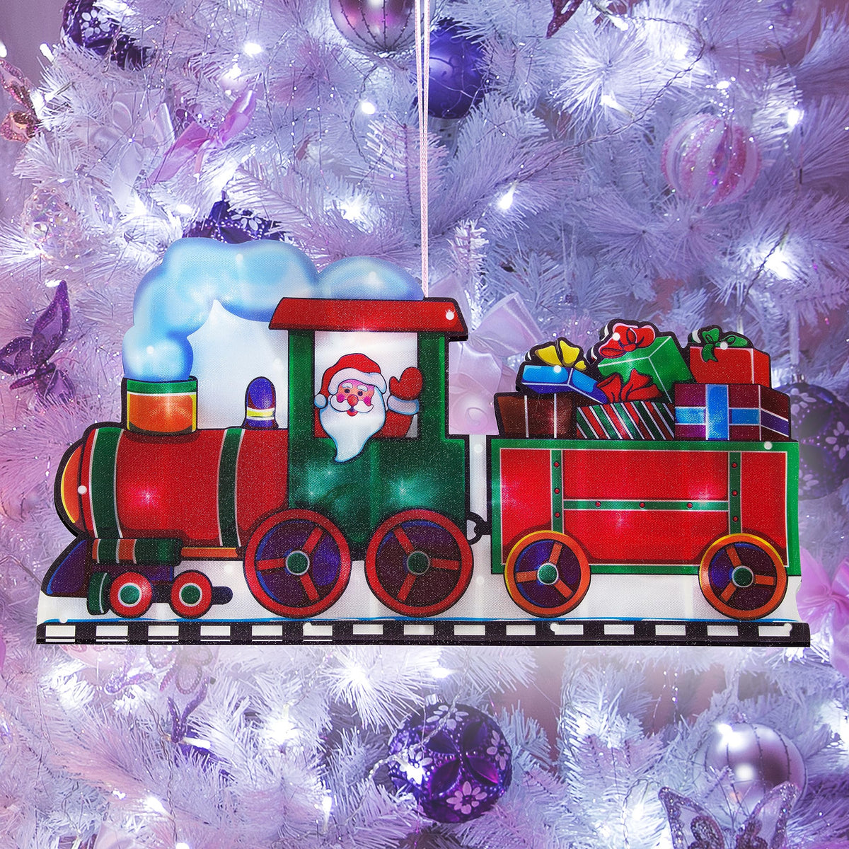 45cm Santa train LED window decoration