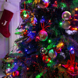100 LED multi-colour Christmas net lights detail