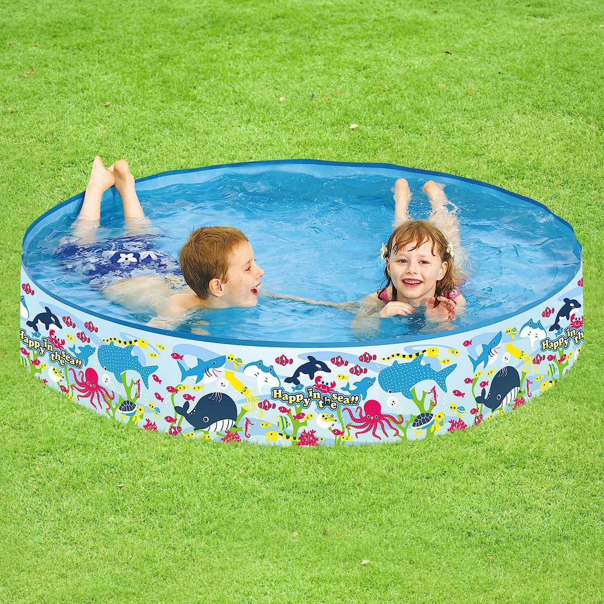 Benross 120cm rigid paddling pool with sea life design