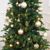 Champagne shatterproof Christmas baubles set of 50 mixed sizes