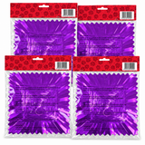 Red & Purple Christmas Foil Ceiling Decorations | 9ft Garlands, Stars & Cascades