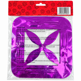 Red & Purple Christmas Foil Ceiling Decorations | 9ft Garlands, Stars & Cascades