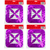 Red & Purple Christmas Foil Ceiling Decorations | 9ft Garlands, Stars & Cascades
