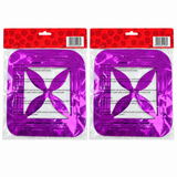 Red & Purple Christmas Foil Ceiling Decorations | 9ft Garlands, Stars & Cascades
