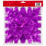Red & Purple Christmas Foil Ceiling Decorations | 9ft Garlands, Stars & Cascades