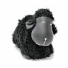 Black woolly sheep animal door stop with grey face