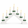 The Christmas Workshop 71130 white seven-candle bridge front view