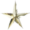 HARTES Cream & Gold Christmas Foil Ceiling Decorations (Spiky Star)