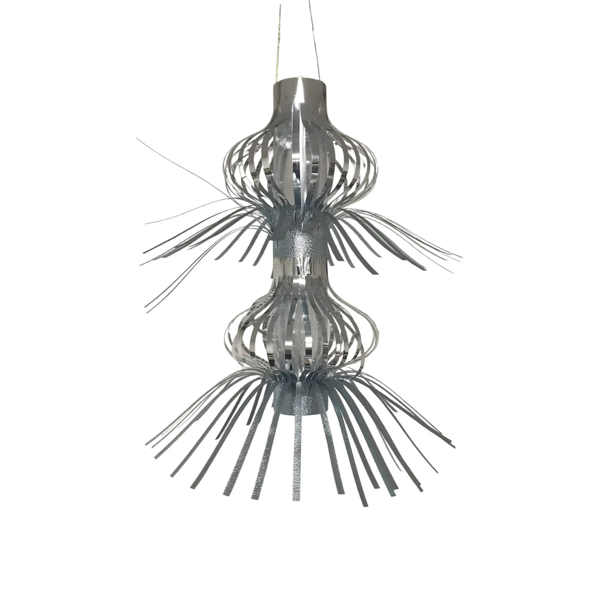 Blue foil Christmas hanging lantern decoration