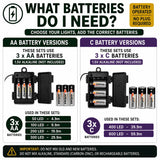 Battery requirements for battery timer Christmas lights