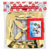 LaserTek cream and gold foil Christmas garlands and ceiling decorations – product view 4