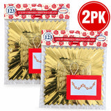 LaserTek cream and gold foil Christmas garlands and ceiling decorations – product view 9