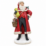 Close-up of Premier 26cm Santa Christmas ornaments with gifts