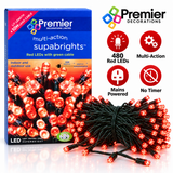 Premier 480 red LED Supabrights product features, mains powered and multi-action