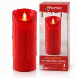 Premier red 23cm LED dancing flame candle with retail box