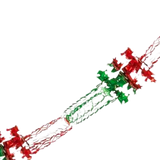 Red and green foil Christmas hanging garland 2.7m