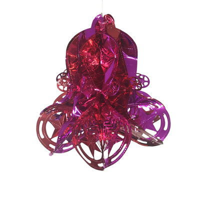 30cm Foil Christmas Bell Decoration (RED/PURPLE)