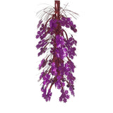 Red and purple foil Christmas cascade hanging decoration 65cm