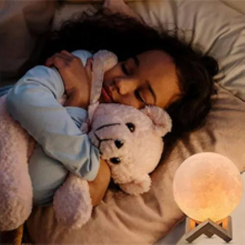 Knight 15cm 3D moon lamp with wooden stand