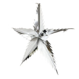 55cm silver and white spiked star foil Christmas ceiling decoration