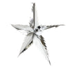 Foil Decoration Christmas Star Spiked - SILVER & WHITE