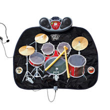 Load image into Gallery viewer, Global Gizmos Drum Kit Music Game Playmat ~ Kids, Fun ~ Includes Drumsticks ~ Interactive, Sounds ~ 52480
