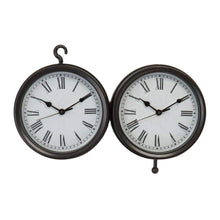 Load image into Gallery viewer, Hometime Wall Bracket Hanging Traditional Double Sided Clock
