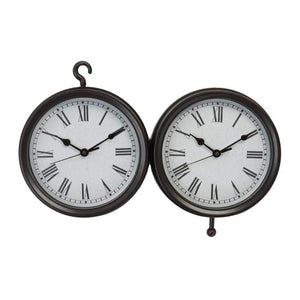 Hometime Wall Bracket Hanging Traditional Double Sided Clock