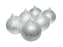 Glitter Balls Silver 6x60mm