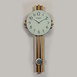 William Widdop 75cm wood cross-design wall clock with pendulum