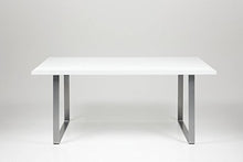 Load image into Gallery viewer, WHITE RADIUS HIGH GLOSS DINING TABLE
